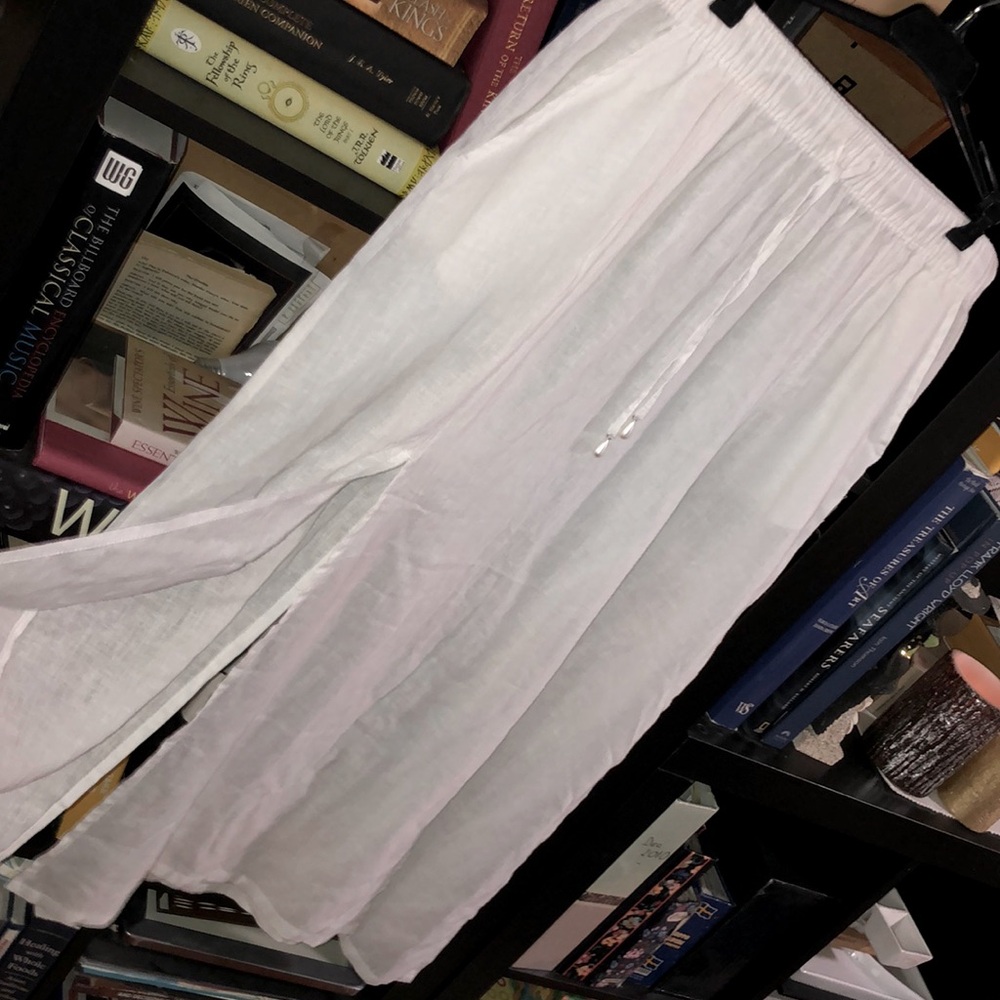 JOIE (XL) Linen blend slits front & back Boho skirt